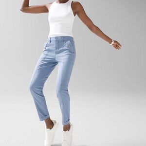 White House Black Market High Rise Slim Ankle Pret-A-Jet Slate Blue Pants